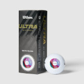 Rode paarse groene inkt golfballen (Verpakking)