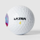 Rode paarse groene inkt golfballen (Logo)