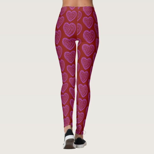 Rode paarse Leggings (Achterkant)