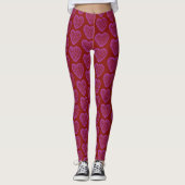 Rode paarse Leggings (Voorkant)