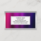 Rode Paarse metalen Visitekaartje (Achterkant)