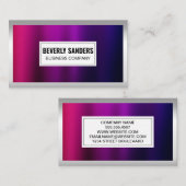 Rode Paarse metalen Visitekaartje (Voorkant / Achterkant)