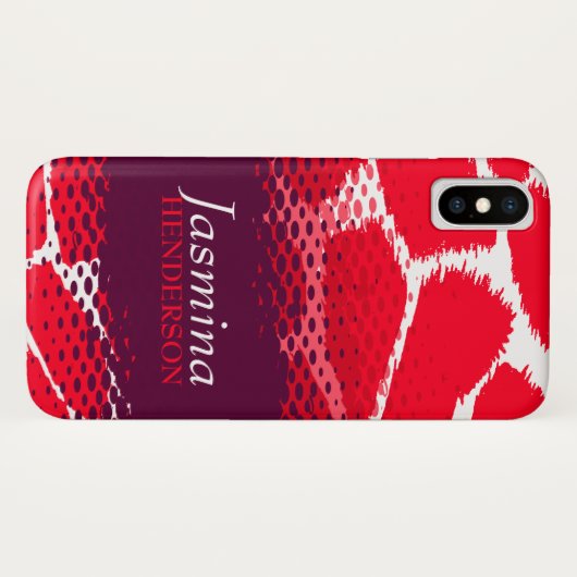 Rode paarse printkaart voor grafisch gebruik Case-Mate iPhone case (Achterkant (horizontaal))