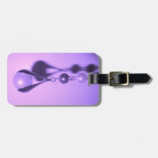 Rode/Paarse scheur Bagagelabel (Voorkant horizontaal)