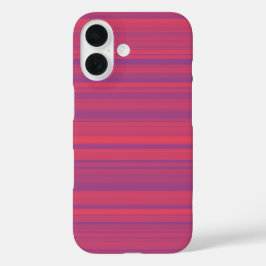 Rode Paarse Strepen Naadloos Patroon iPhone 16 Hoesje