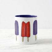 Rode Paarse Twin Pop Popsicle Ice Lolly Summer Mok (Midden)