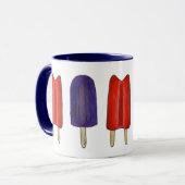 Rode Paarse Twin Pop Popsicle Ice Lolly Summer Mok (Voorkant links)