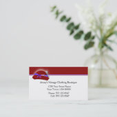 Rode Paarse  Visitekaartje voor kleding (Staand voorkant)