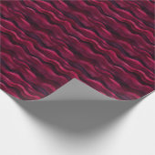 Rode & Paarse Waterverf Wavy Lines Cadeaupapier (Hoek)