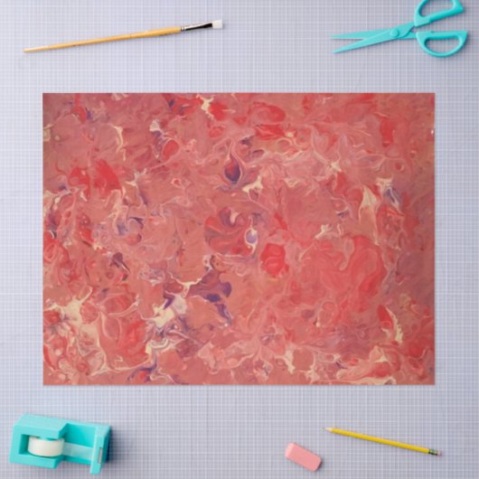 Rode Paarse witte Abstracte ontkoppeling Tissuepapier (Craft)