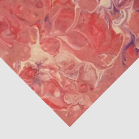 Rode Paarse witte Abstracte ontkoppeling Tissuepapier (Detail)