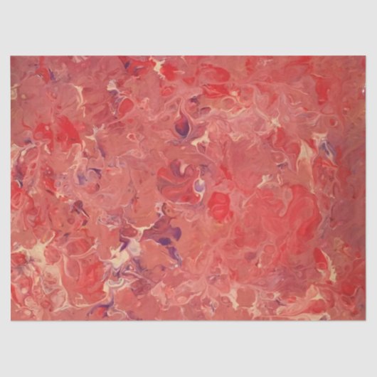 Rode Paarse witte Abstracte ontkoppeling Tissuepapier (Voorkant)