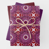 Rode Paarse witte mandala Inpakpapier Vel (In situ)