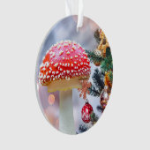 Rode paddenstoel Acrylversiering Ornament (voorkant)