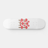 Rode Paddenstoel Cute Botanisch Patroon Persoonlijk Skateboard (Horizontaal)
