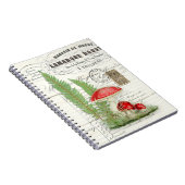  Rode paddenstoel Fern Spiral Journal Notitieboek (Rechterzijde)