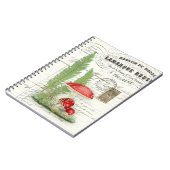  Rode paddenstoel Fern Spiral Journal Notitieboek (Linkerzijde)