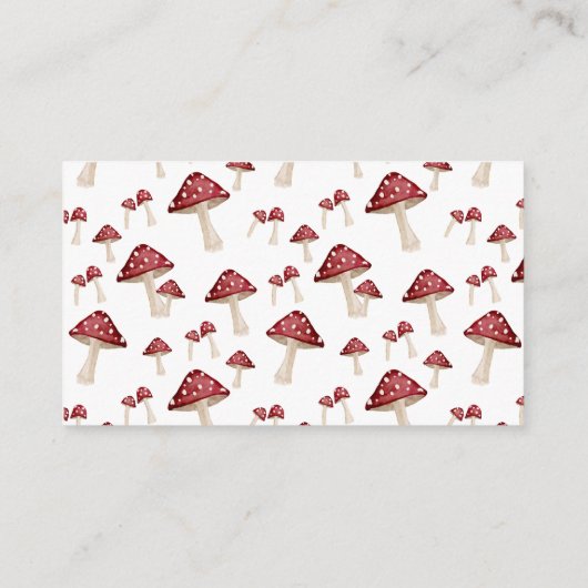 Rode Paddenstoel Fun Guy Baby shower Luier Raffle Informatiekaartje (Achterkant)