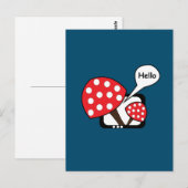 Rode paddenstoel Gezegde Hallo van televisie Briefkaart (Voorkant / Achterkant)