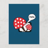 Rode paddenstoel Gezegde Hallo van televisie Briefkaart (Voorkant)