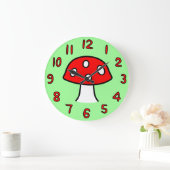 Rode paddenstoel grote klok (Huis)