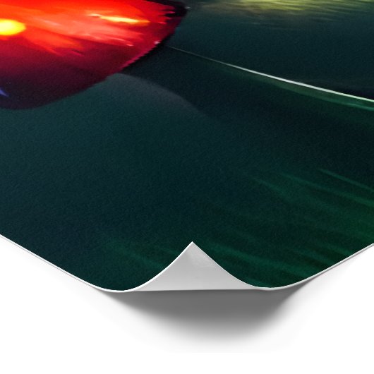 Rode paddenstoel in het bos | AI Art Poster (Hoek)