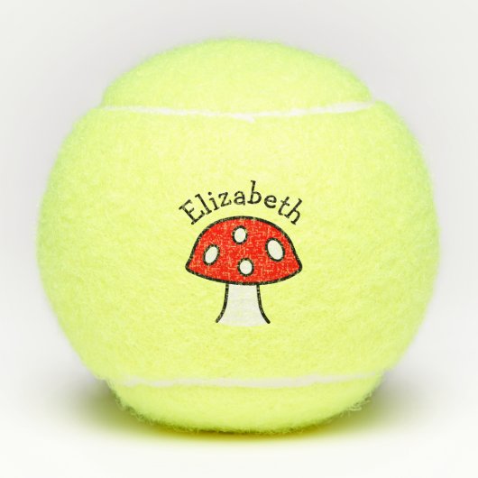 Rode Paddenstoel Tennisballen (Voorkant)
