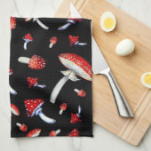 rode paddenstoel theedoek (Quarter Fold)