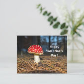 Rode paddenstoel Valentijnsdag Briefkaart (Staand voorkant)