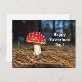 Rode paddenstoel Valentijnsdag Briefkaart (Voorkant / Achterkant)
