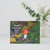 Rode paddenstoel Valentijnsdag Briefkaart (Staand voorkant)