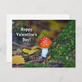 Rode paddenstoel Valentijnsdag Briefkaart (Voorkant / Achterkant)