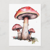 Rode paddenstoelen briefkaart (Voorkant)
