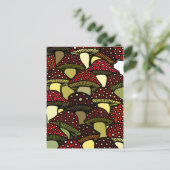 Rode paddenstoelen Briefkaart (Staand voorkant)