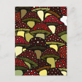 Rode paddenstoelen Briefkaart (Voorkant)