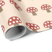 rode paddenstoelen cadeaupapier (Rol Hoek)