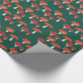 Rode paddenstoelen cadeaupapier (Hoek)