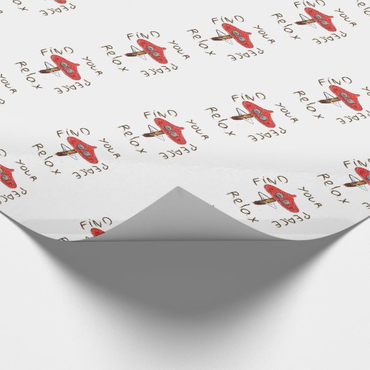 Rode paddenstoelen cadeaupapier (Hoek)