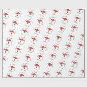 Rode paddenstoelen cadeaupapier (Vlak)