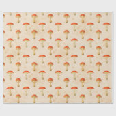 rode paddenstoelen cadeaupapier (Vlak)