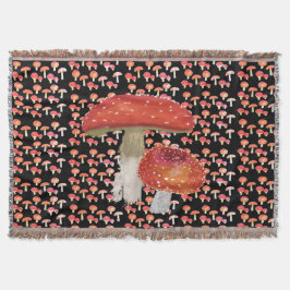 Rode paddenstoelen deken