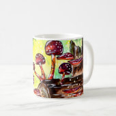 Rode paddenstoelen in de Waterverf van de bossen Koffiemok (Voorkant rechts)