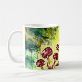 Rode paddenstoelen in de Waterverf van de bossen Koffiemok (Links)