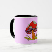 Rode Paddenstoelen Koffiemok Mok (Voorkant links)