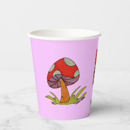 Rode Paddenstoelen Koffiemok Papieren Bekers