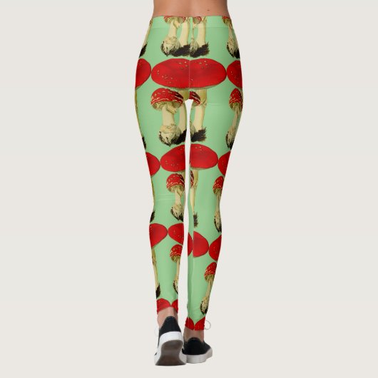  rode paddenstoelen leggings (Achterkant)