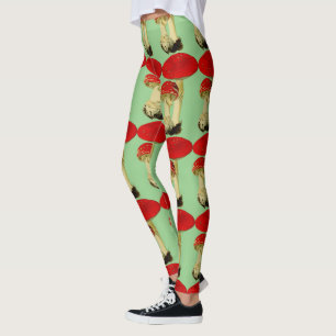 rode paddenstoelen leggings