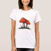 Rode paddenstoelen, paddenstoelen: Freehand Marker T-shirt (Voorkant)