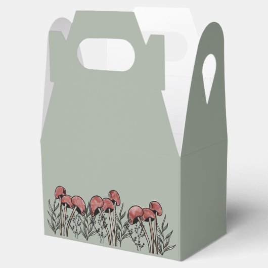 Rode paddenstoelen Petten Bedankdoosjes (Geopend)