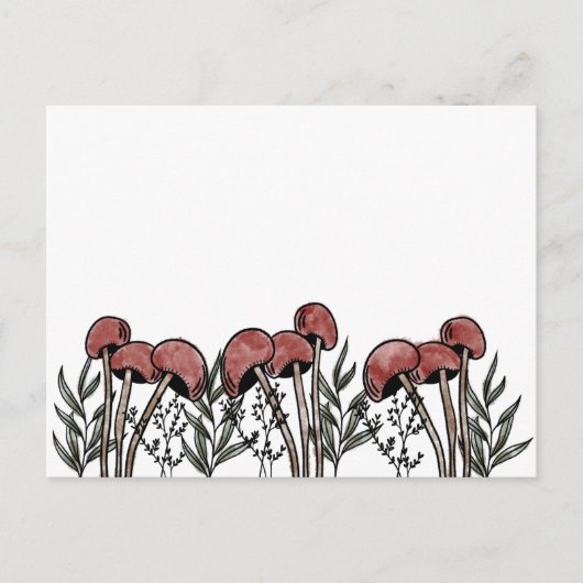 Rode paddenstoelen Petten Briefkaart (Voorkant)